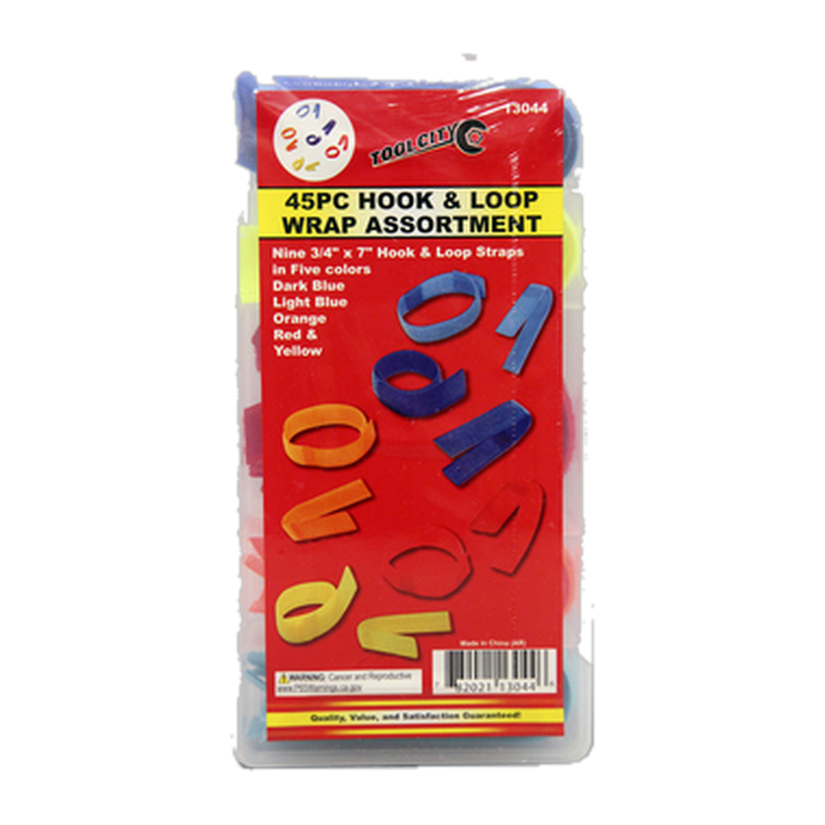 Service Tool 45 PC Hook & Loop Wrap Assortment -- packaging