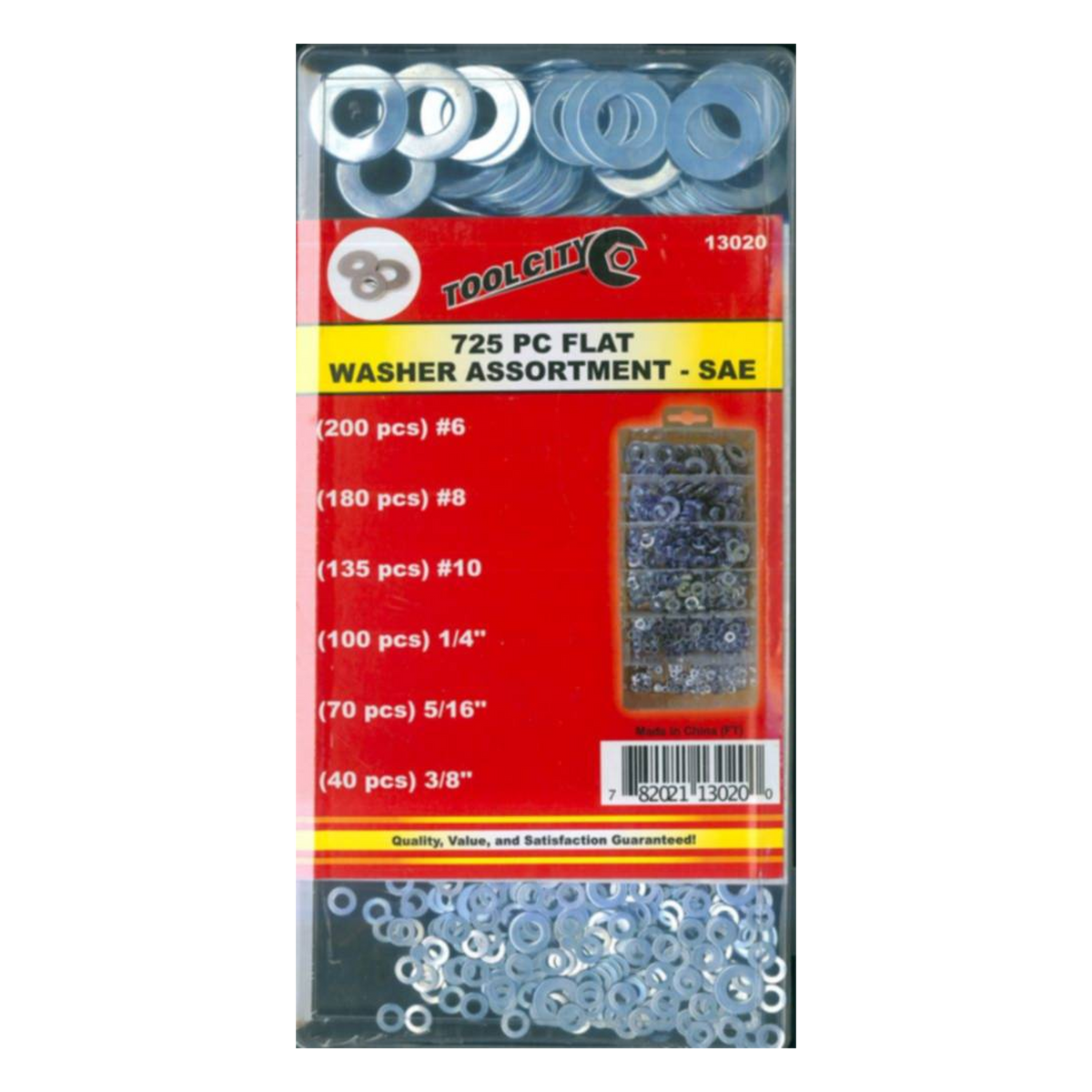 Service Tool 725 PC Flat Washer Assortment - SAE -- package front