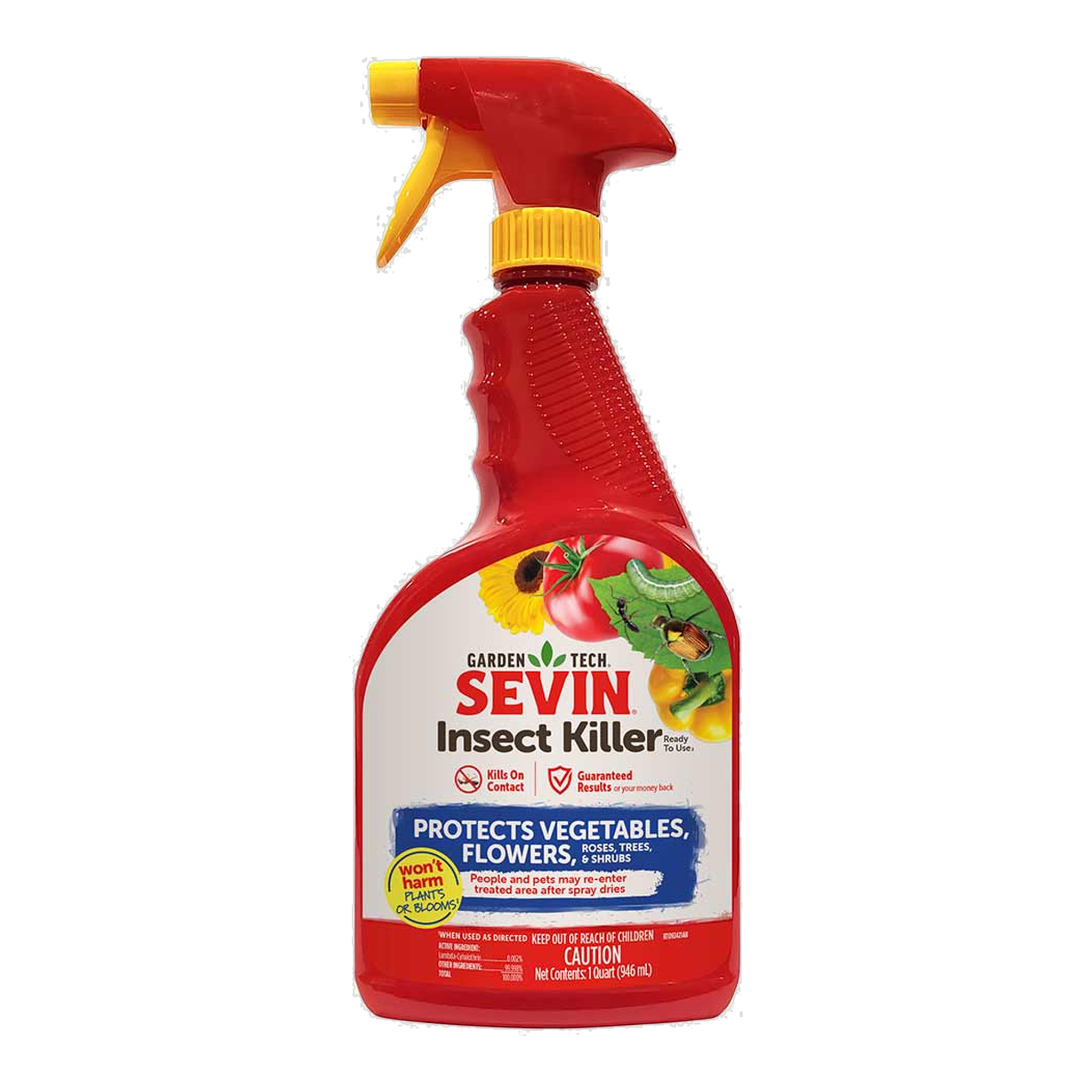 Sevin Ready-to-Use Insect Killer 32 oz trigger spray bottle, front label
