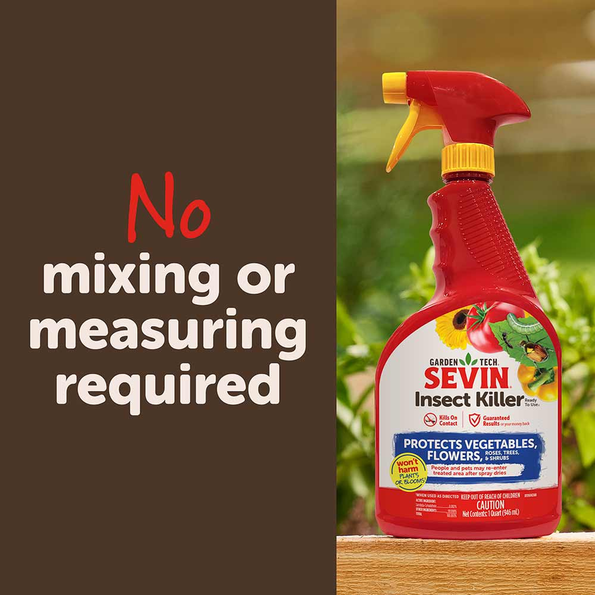No mixing or measuring required with the ready-to-use trigger spray