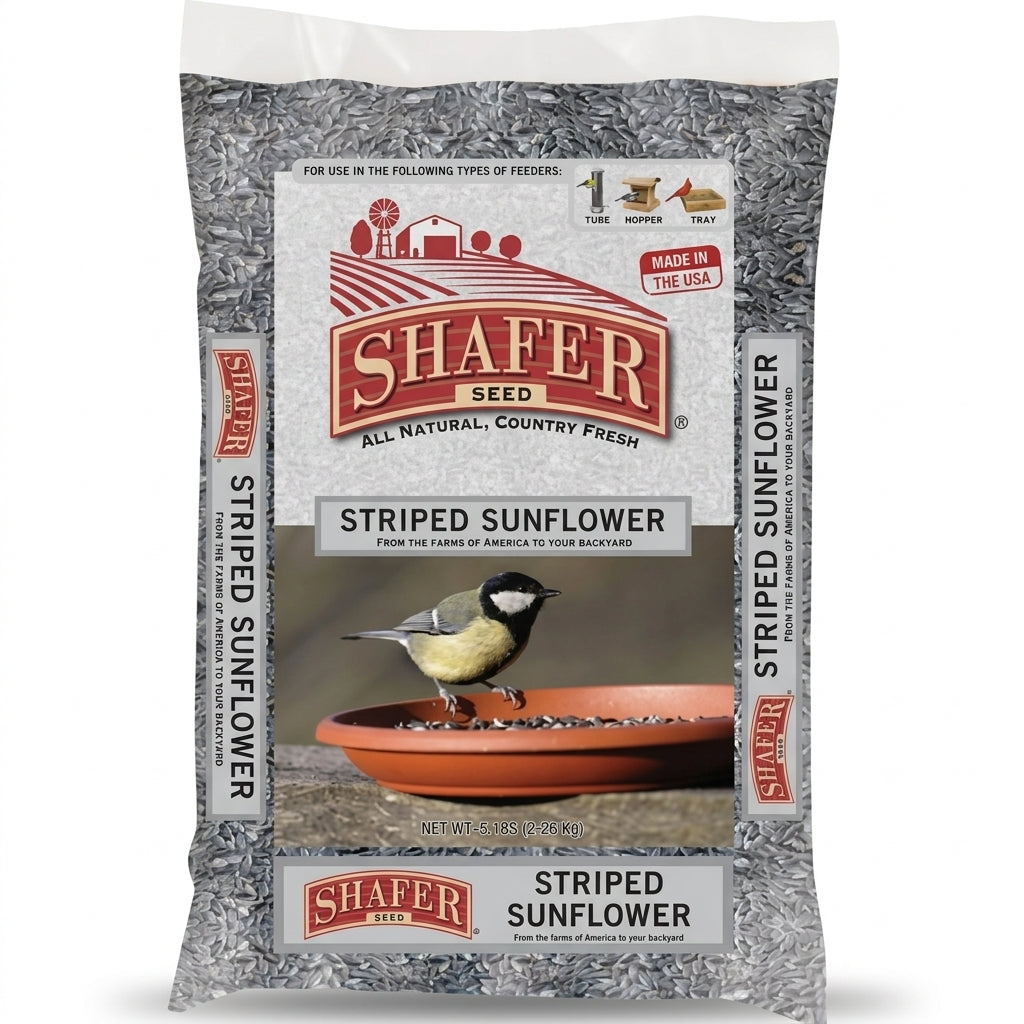 Shafer Seed Shafer Stripe Sunflower bird seed, 20 lb bag