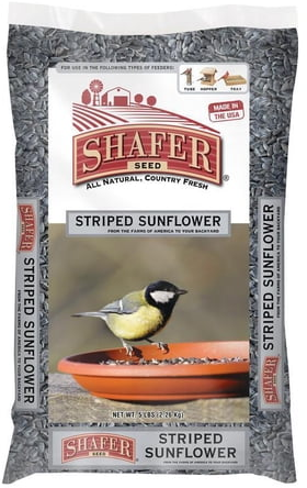 Shafer Seed Striped Sunflower Seed for birds, 5 lb bag
