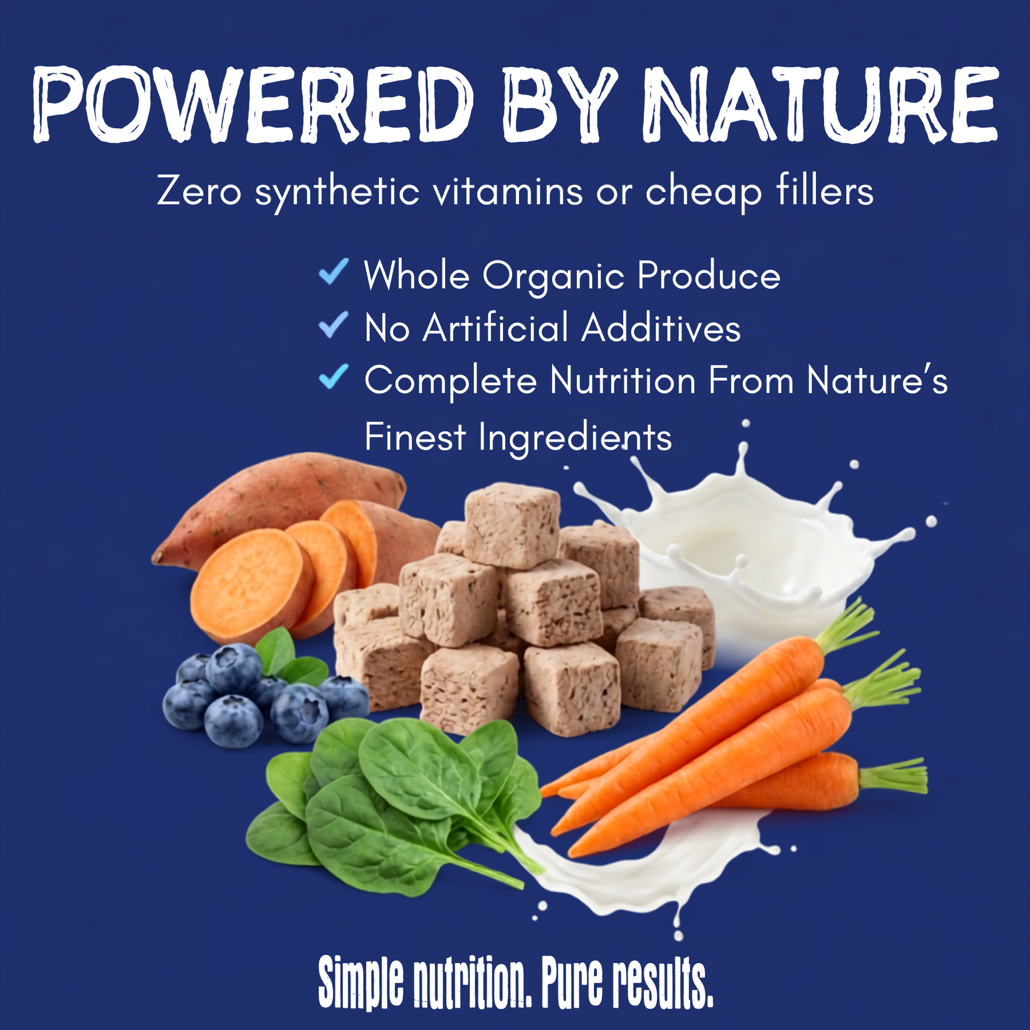 Shepherd Boy Farms dog food is powered by nature, not synthetics