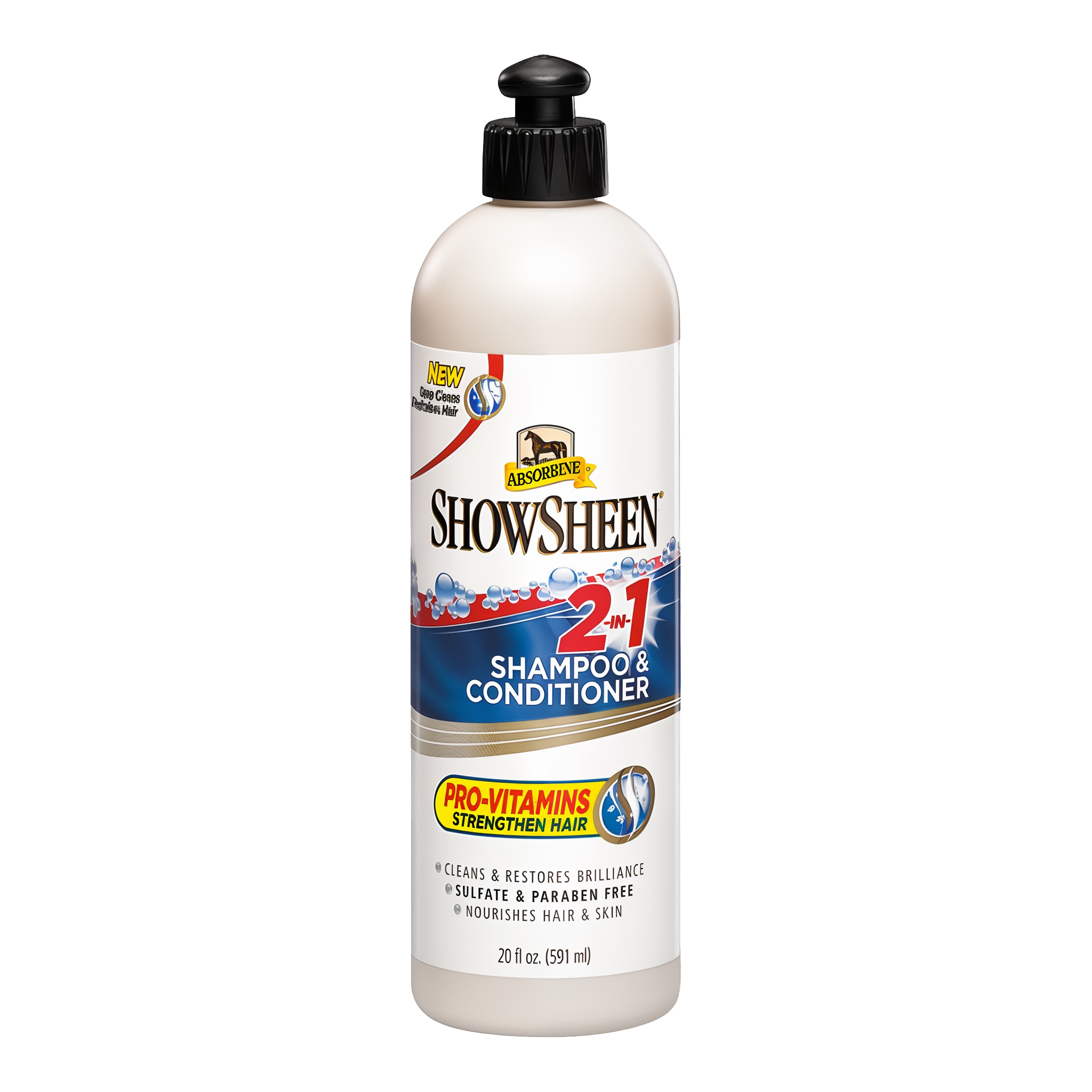 ShowSheen 2-in-1 shampoo and conditioner, 20 oz bottle front