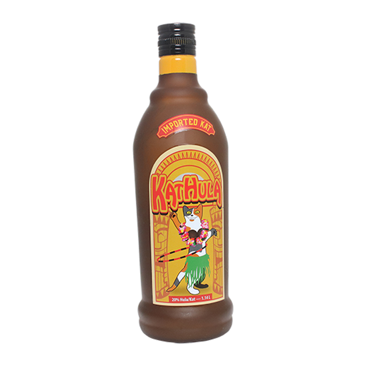Silly Squeaker Liquor Bottle KatHula Dog Toy front view