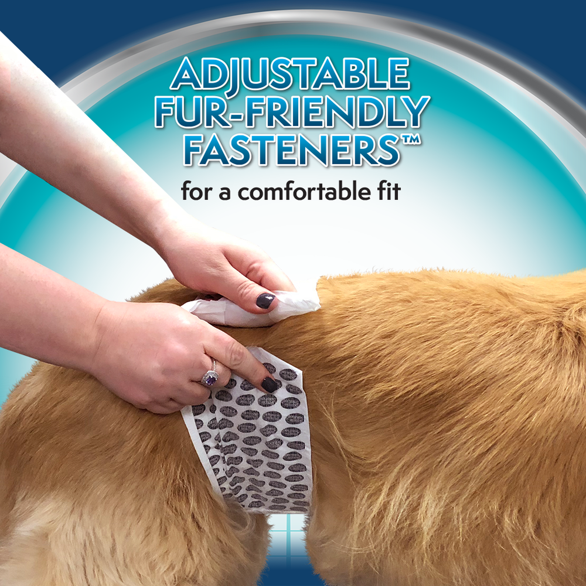 Simple Solution Disposable Male Dog Wraps adjustable Fur-Friendly Fasteners for a comfortable fit