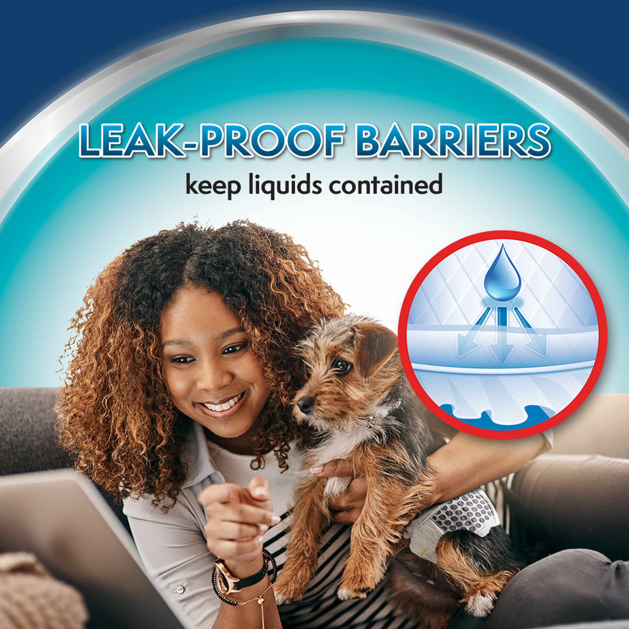 Simple Solution Disposable Male Dog Wraps leak-proof barriers keep liquids contained