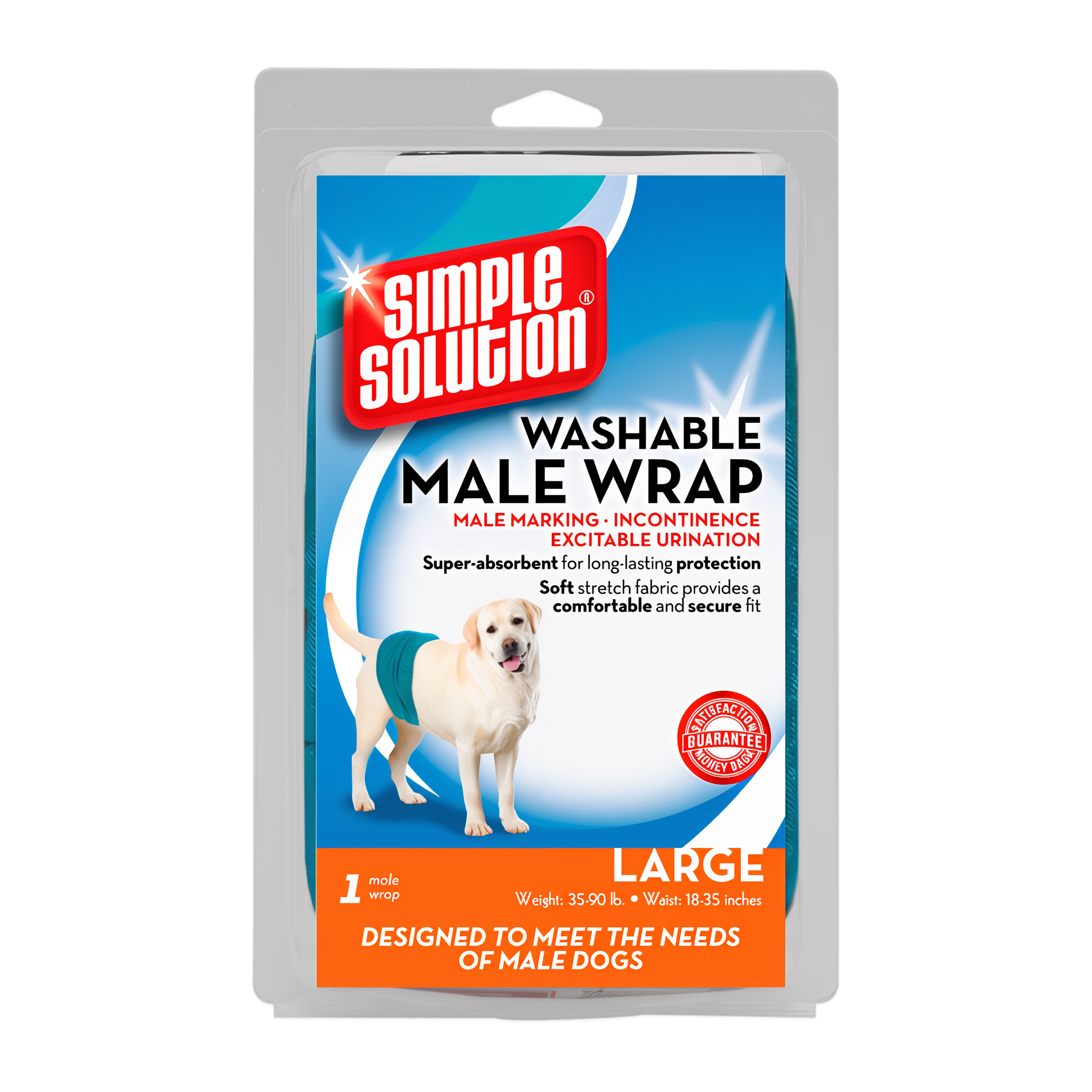 Simple Solution Washable Male Wrap Large in retail package, front