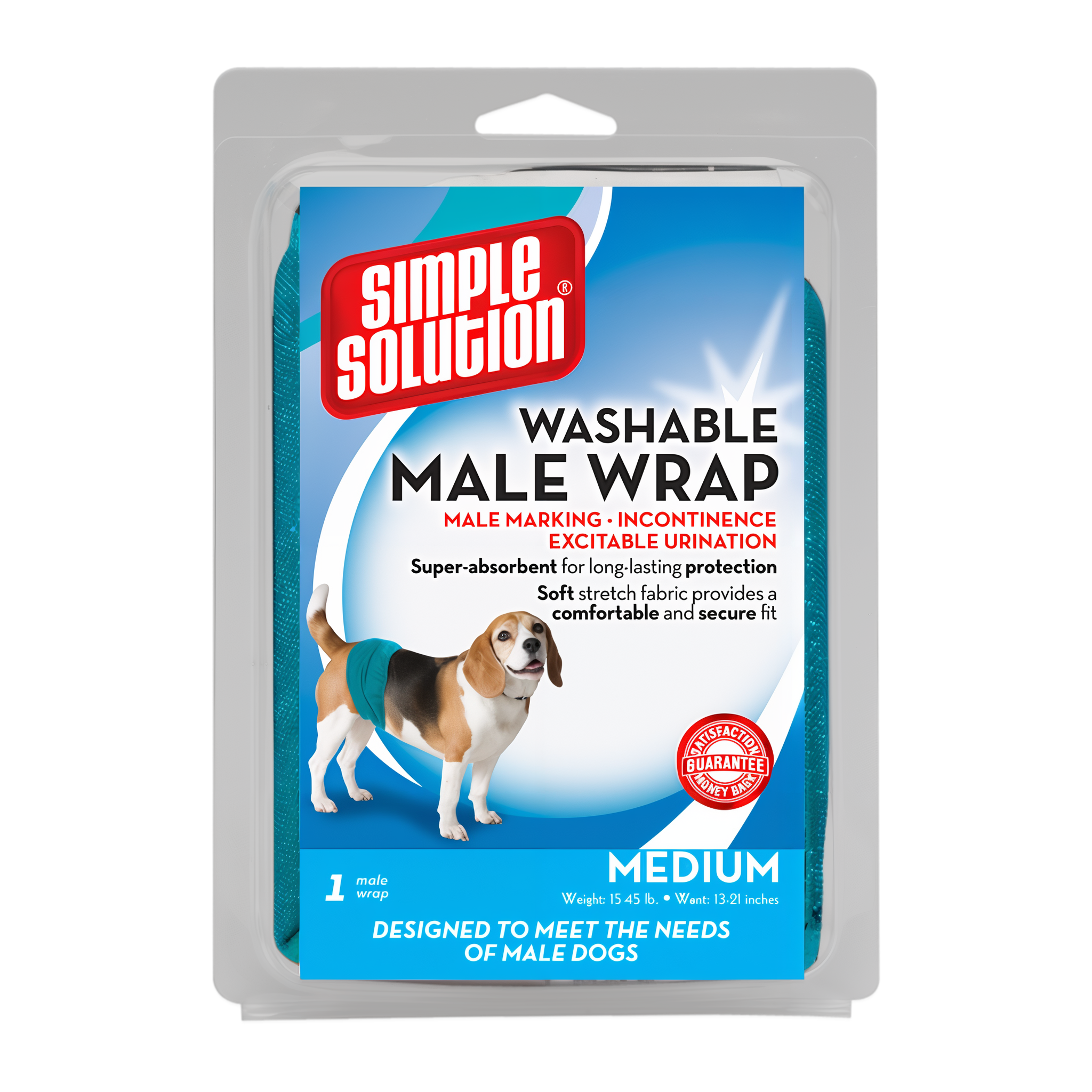 Simple Solution Washable Male Wrap Medium in retail package, front