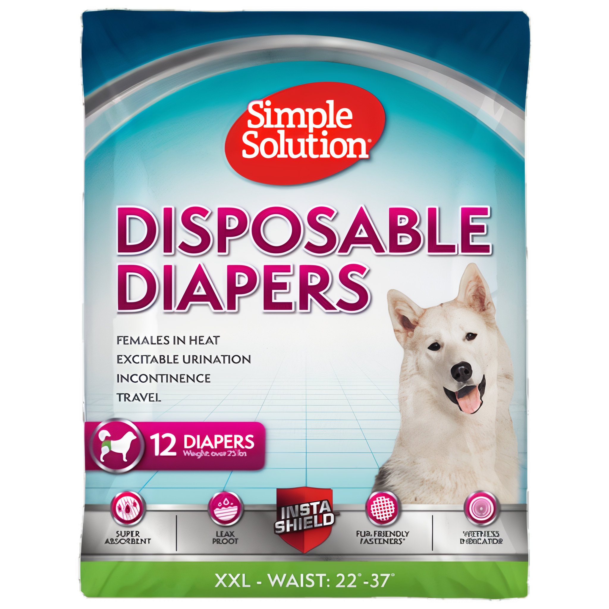 Simple Solution True Fit Disposable Dog Diapers for Female Dogs, XXL size #XXL