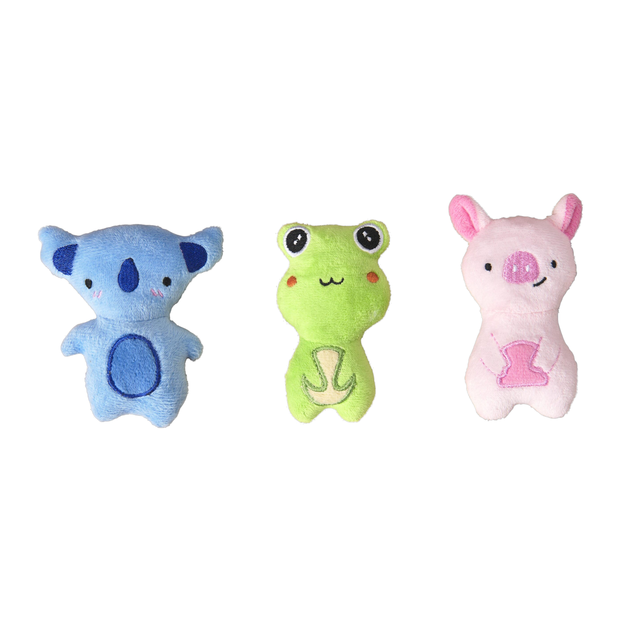 Spot Cute and Colorful plush catnip cat toys blue koala green frog and pink pig