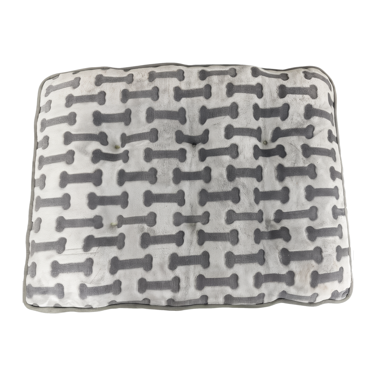 Spot Sleep Zone Luxe Bone Print Pillow Dog Bed, Gray 32 in