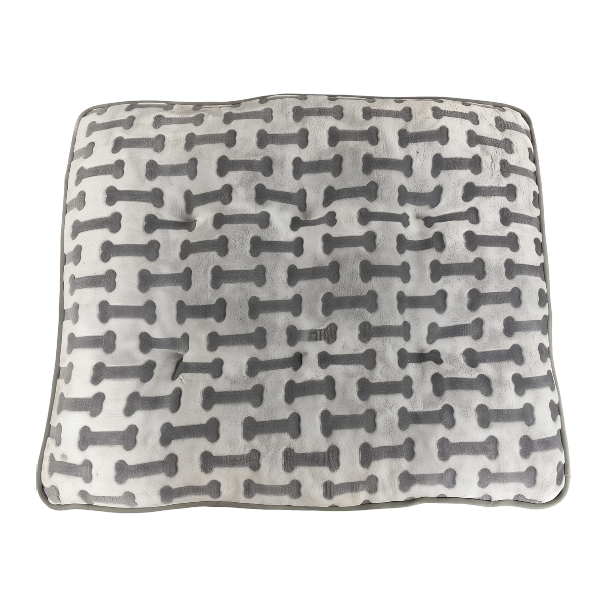 Spot Sleep Zone Luxe Bone Print Pillow Dog Bed, Light Gray 38 in