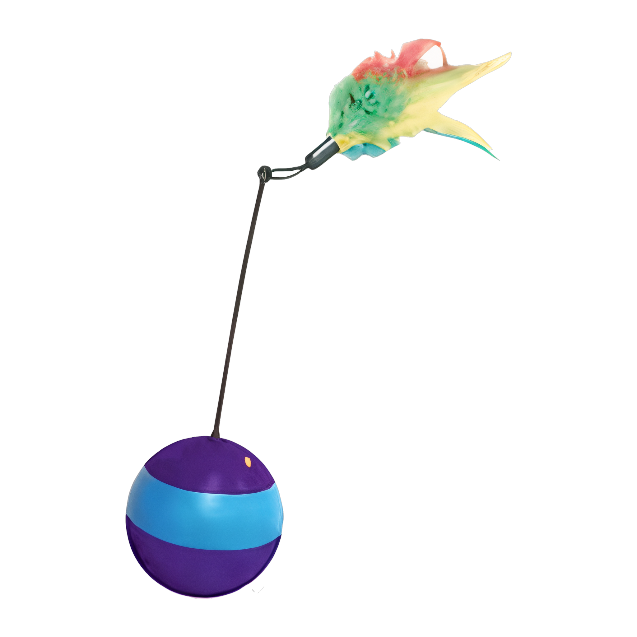 Spot Spin About motorized cat ball with feather wand