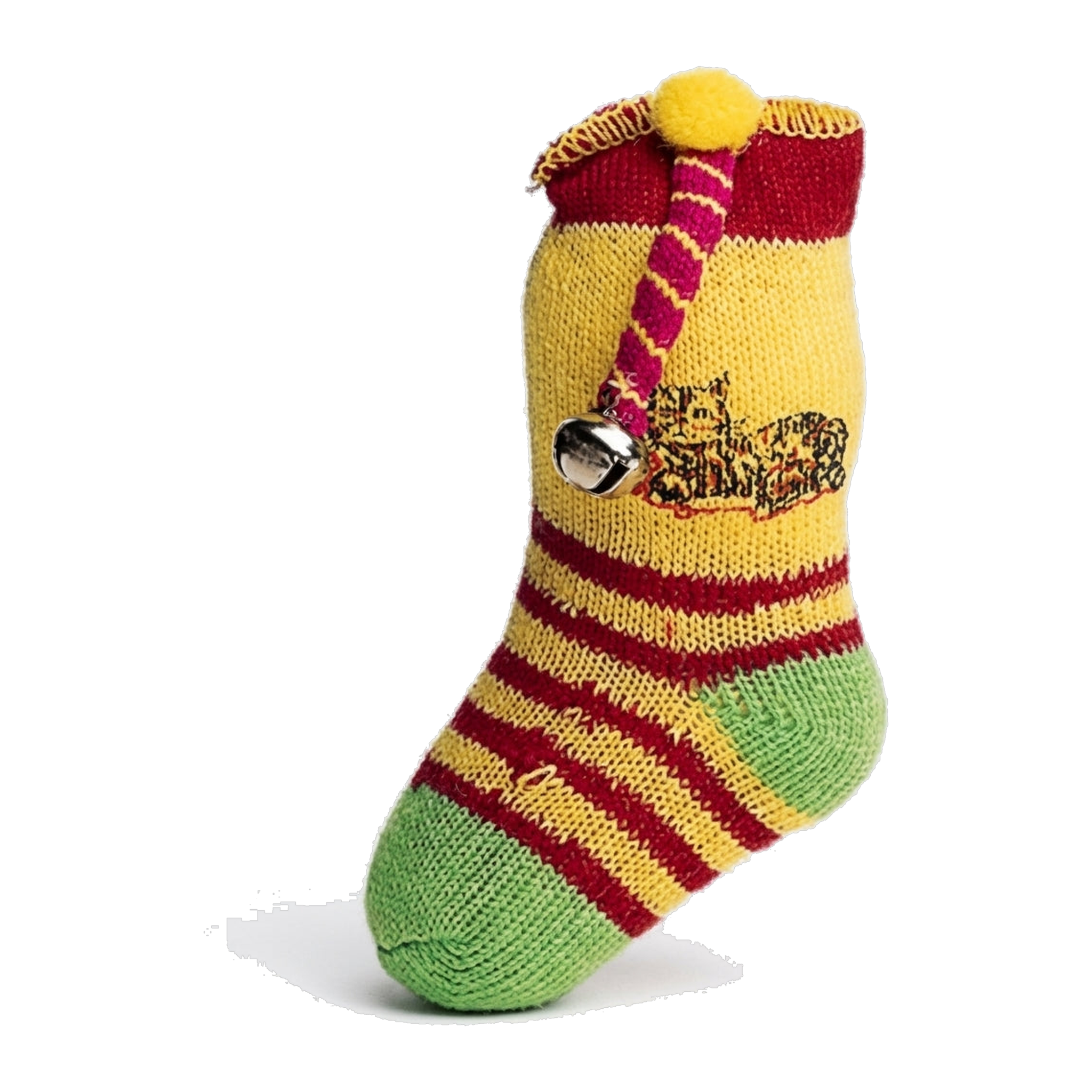 Spot Spotnips yellow sock cat toy with catnip and bell