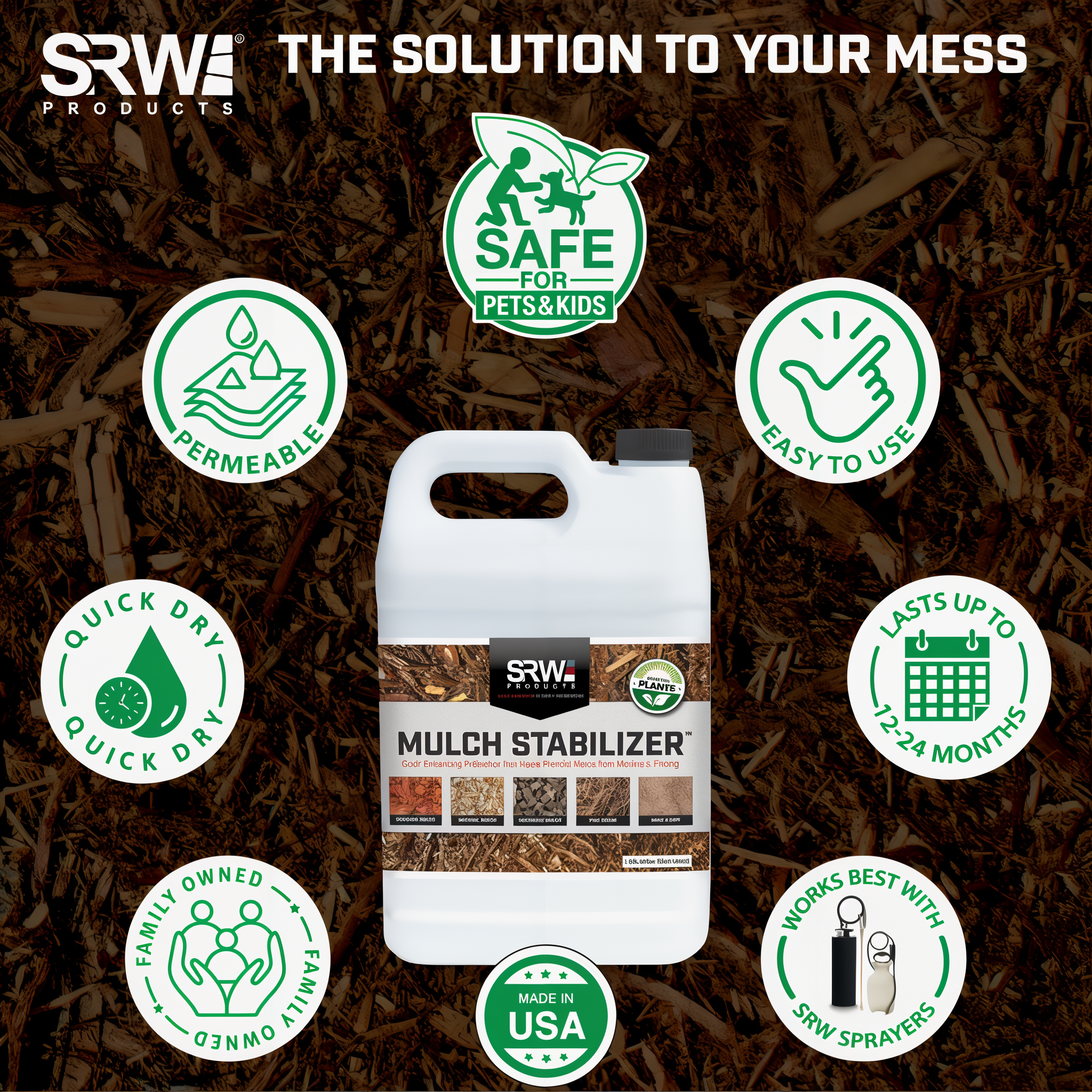 SRW Mulch Stabilizer application detail