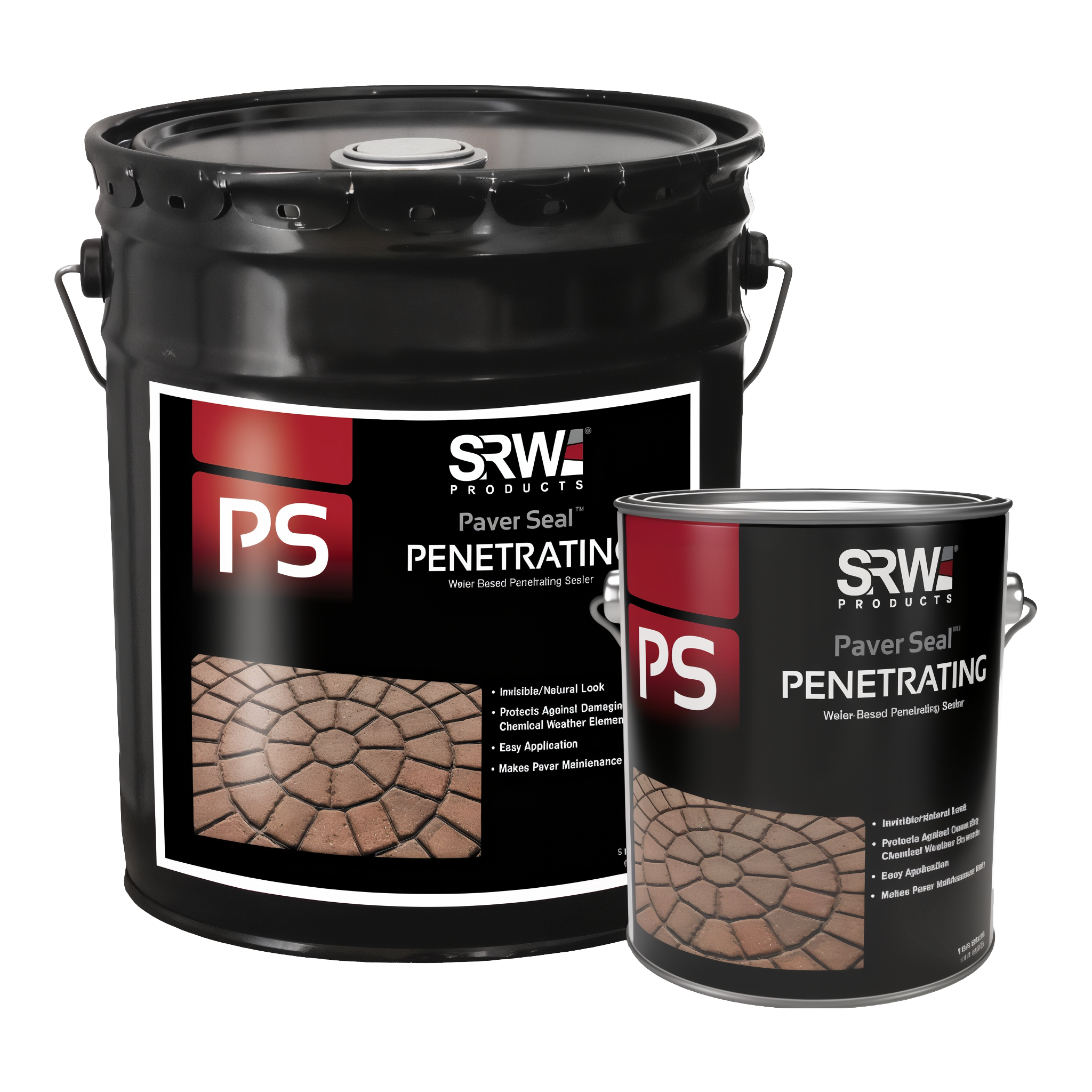 SRW Products PS Penetrating Paver Sealer — water-based penetrating sealer, 1-gallon jug shown (also available in 5-gallon pail)