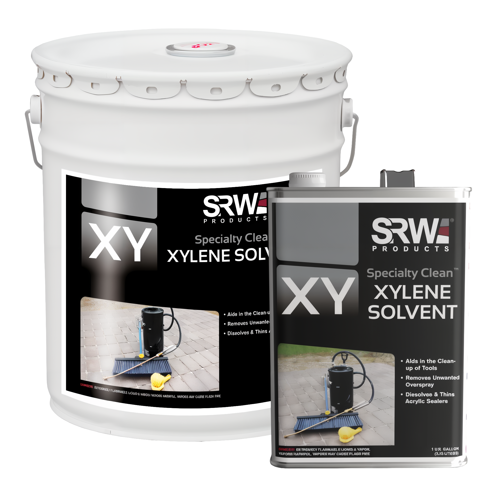 SRW XY Xylene Solvent Specialty Clean 1 gallon bottle pack shot