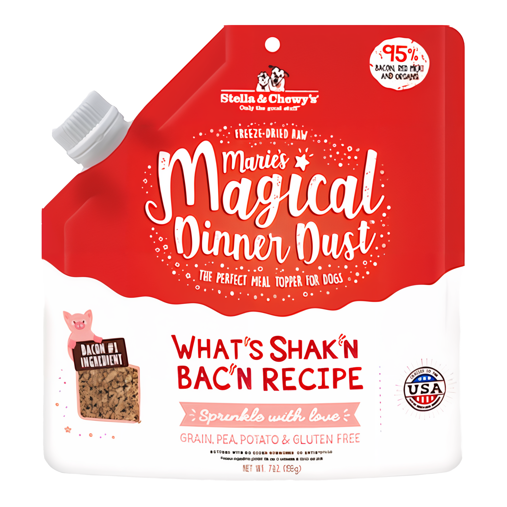 Stella & Chewy's Marie's Magical Dinner Dust Shak'n Bak'n Bacon Flavor Dry Dog Food