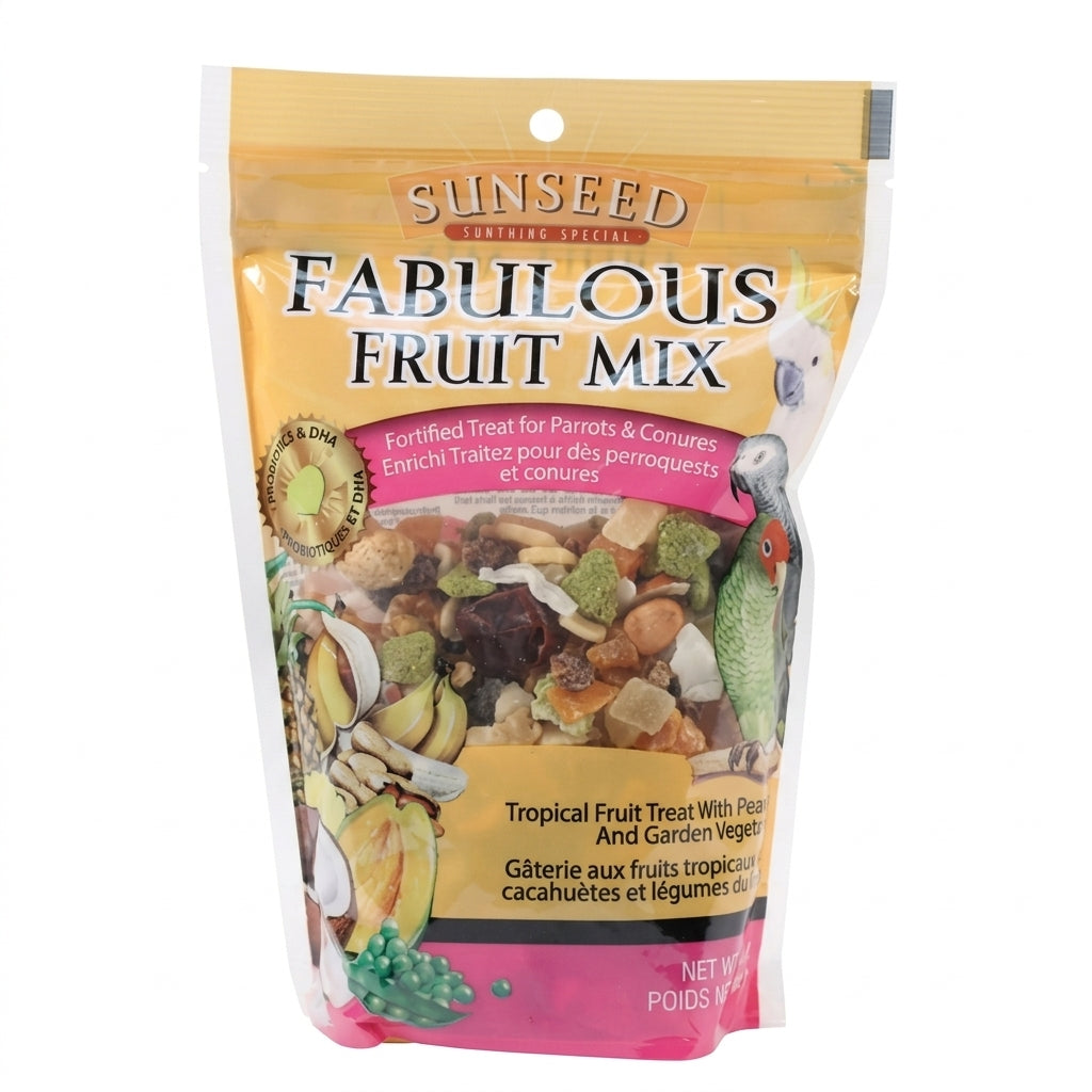 Sunseed Fabulous Fruit Mix Treats for Parrots & Conures