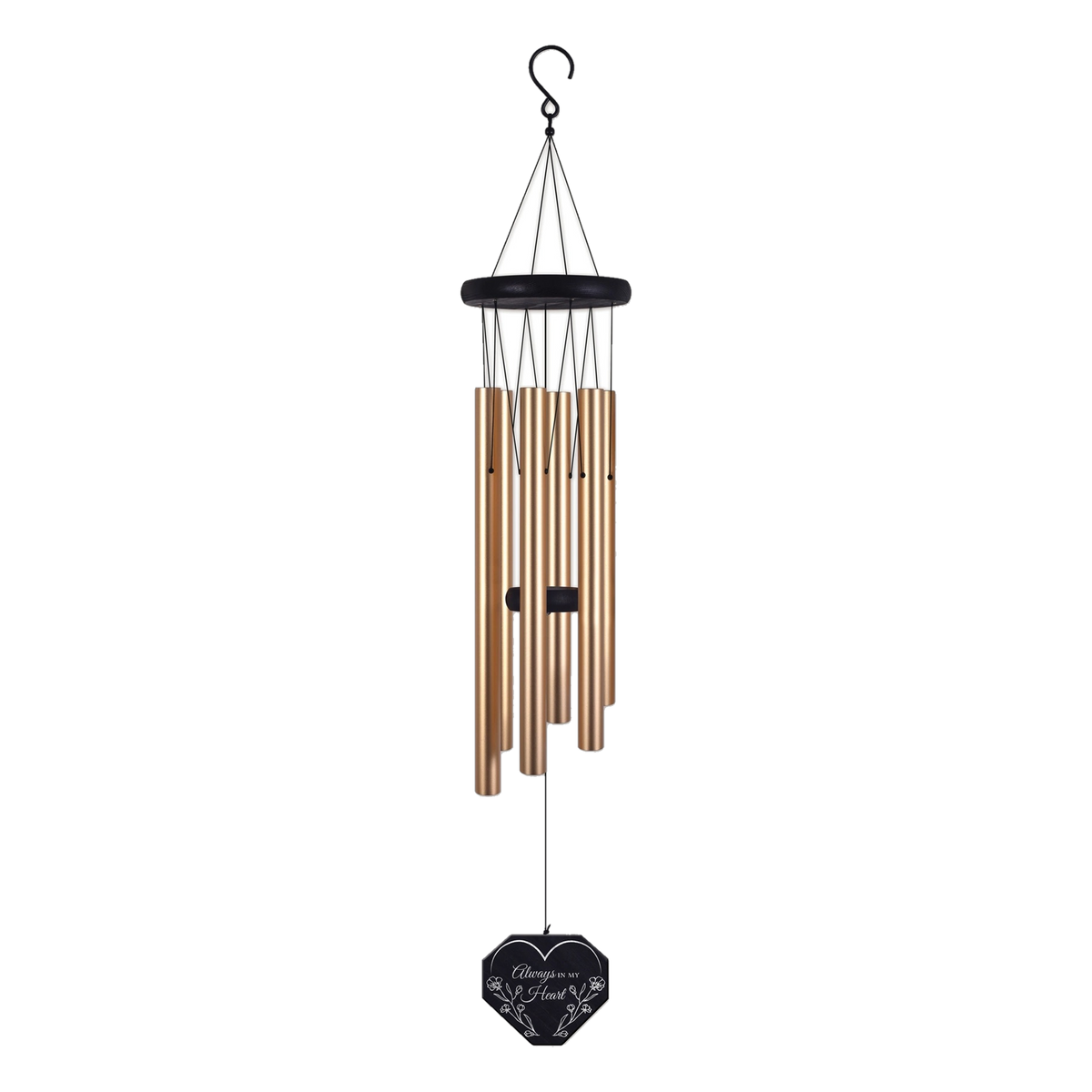 Sunset Vista Designs Always in My Heart Memorial Wind Chime -- packshot on white