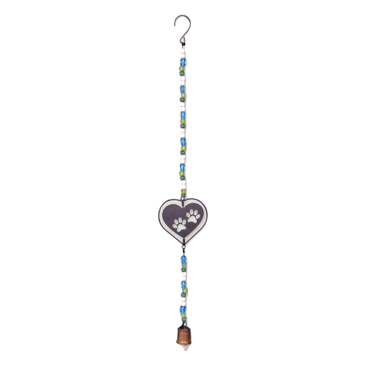 Sunset Vista Designs Commemorative Paw Print Bell -- 30" chime on white