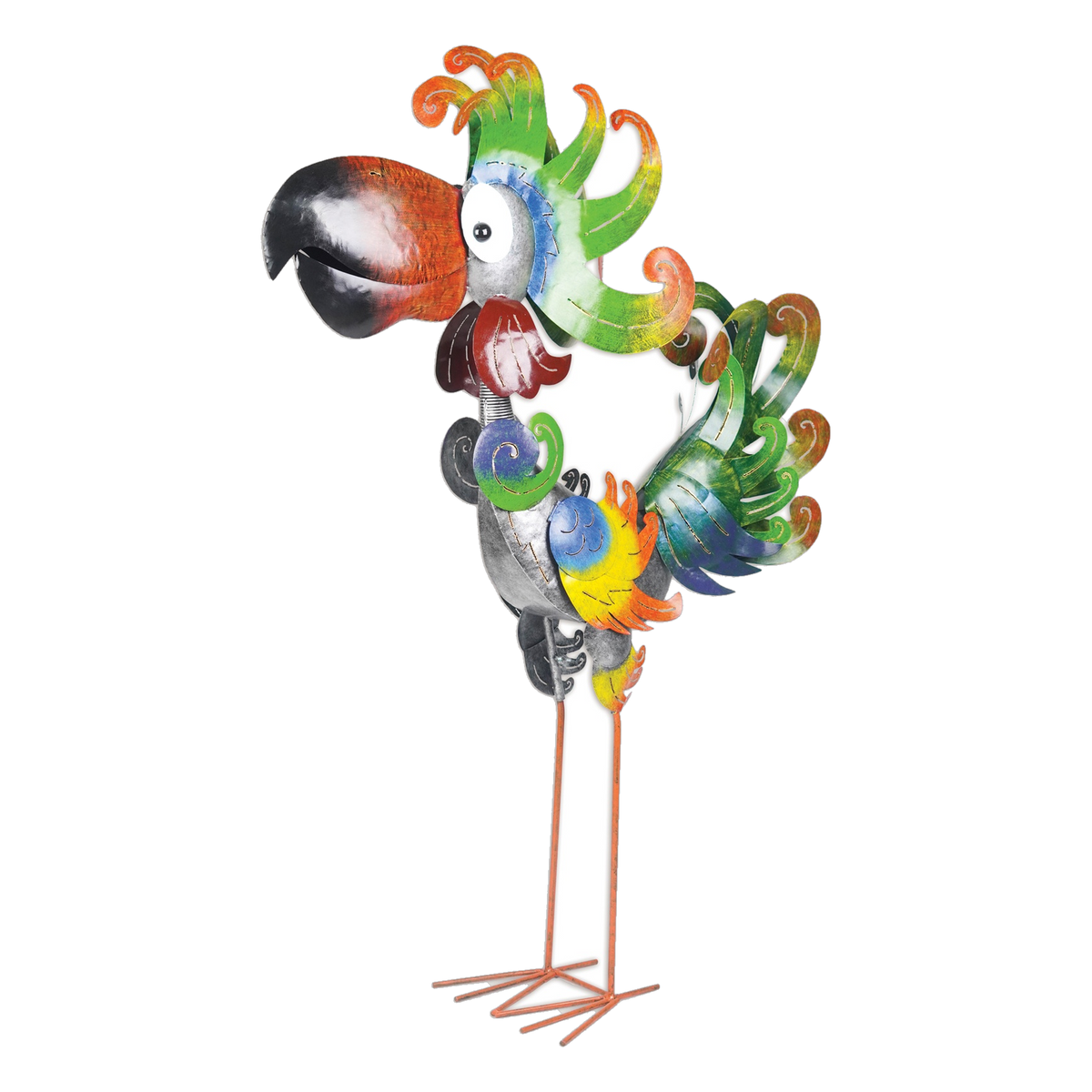 Sunset Vista Designs Corena Coral Bird Porch Sitter -- packshot on white