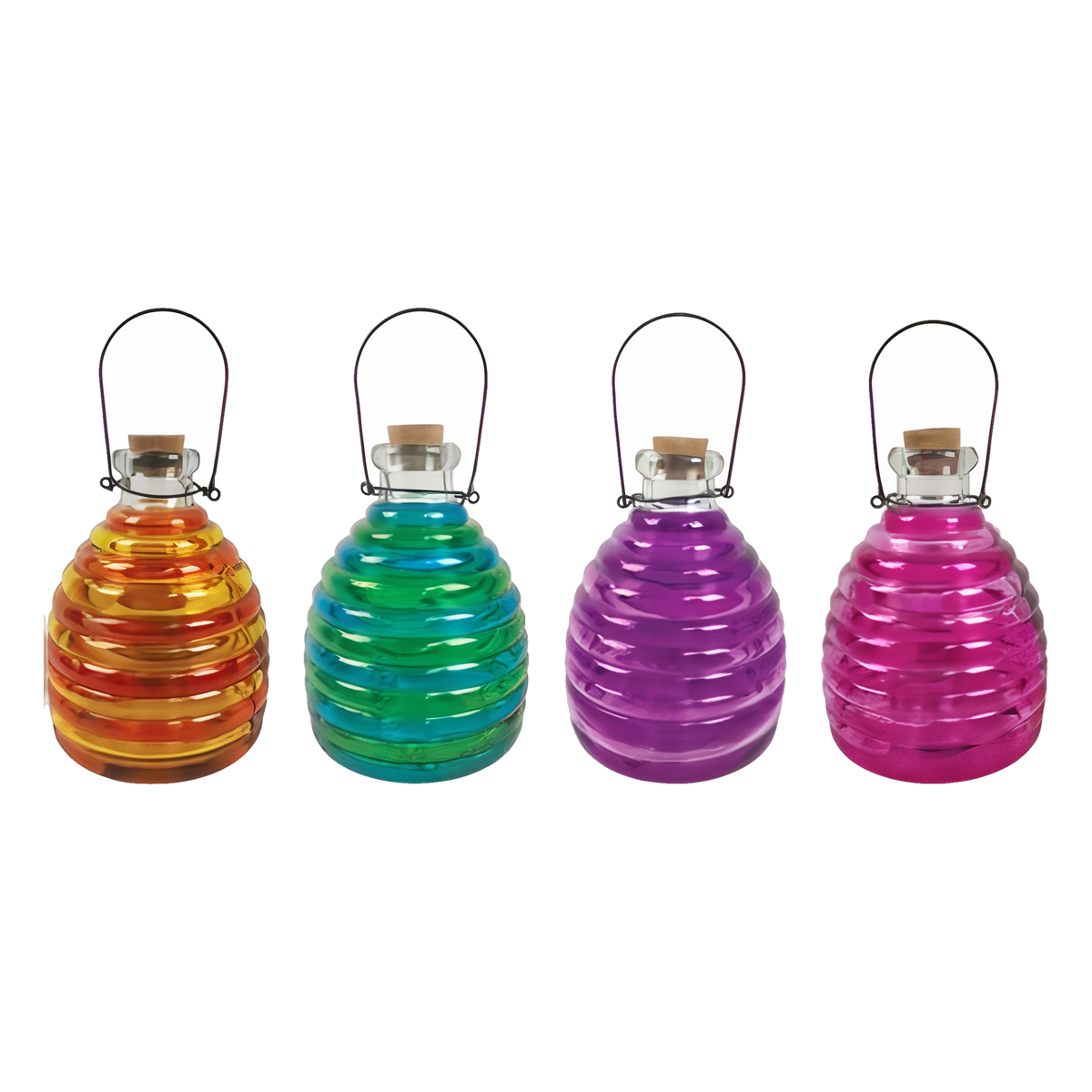 Sunset Vista Designs Glass Wasp Trap -- all four assorted colors on white