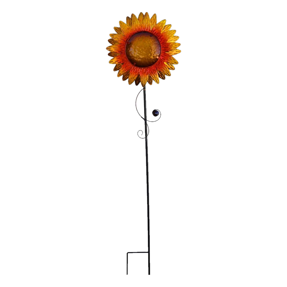 Sunset Vista Designs Harvest Blessings Sunflower Garden Stake -- packshot on white