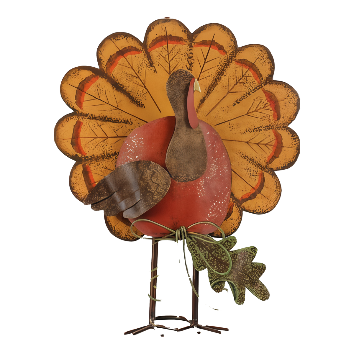 Sunset Vista Designs Harvest Blessings Metal Turkey Tabletop -- packshot on white
