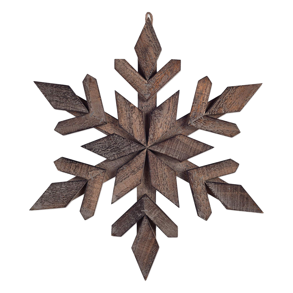 Sunset Vista Designs Into the Woods Brown Snowflake -- 18 inch snowflake on white #18"