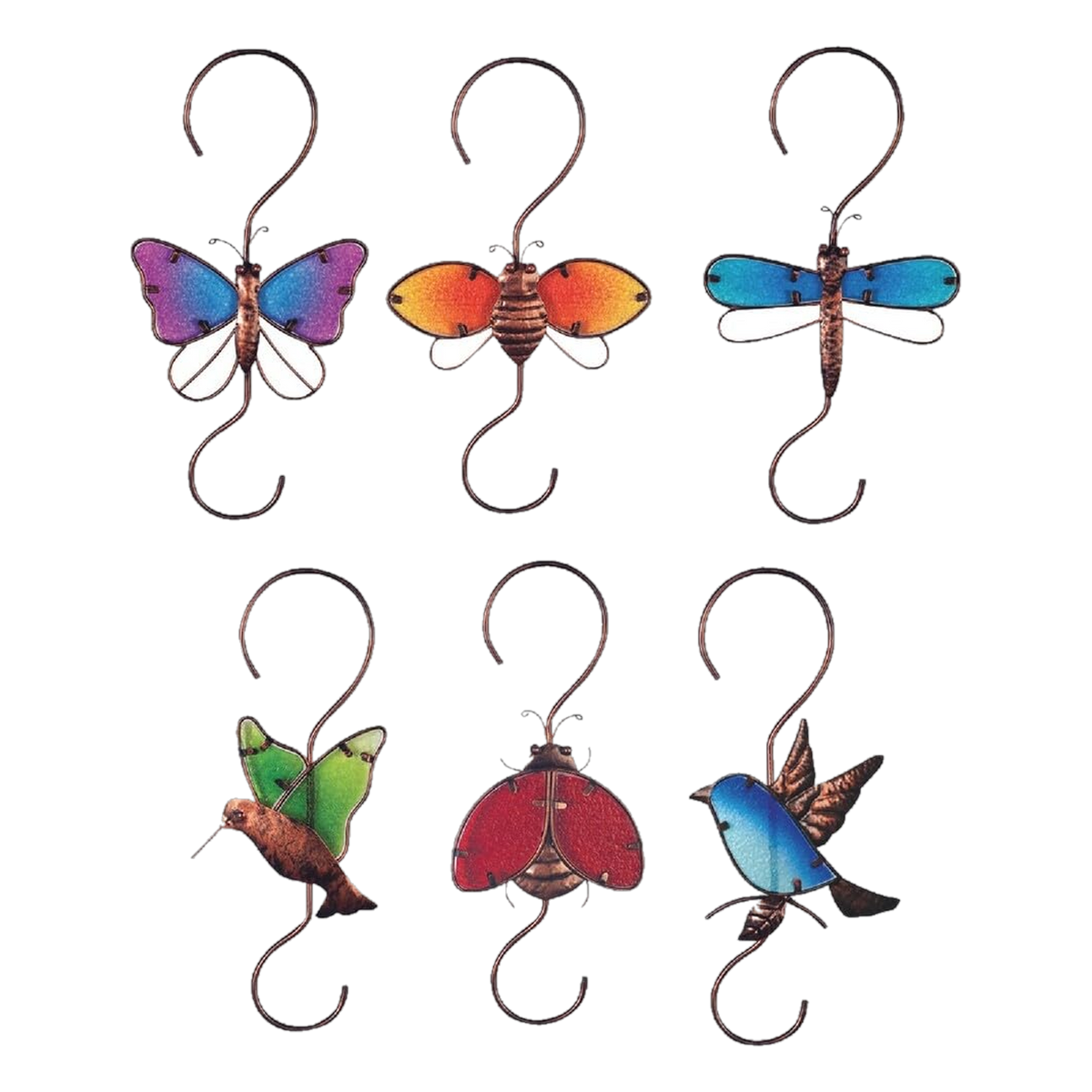 Sunset Vista Designs Rainbow Garden Hook -- all six assorted designs on white