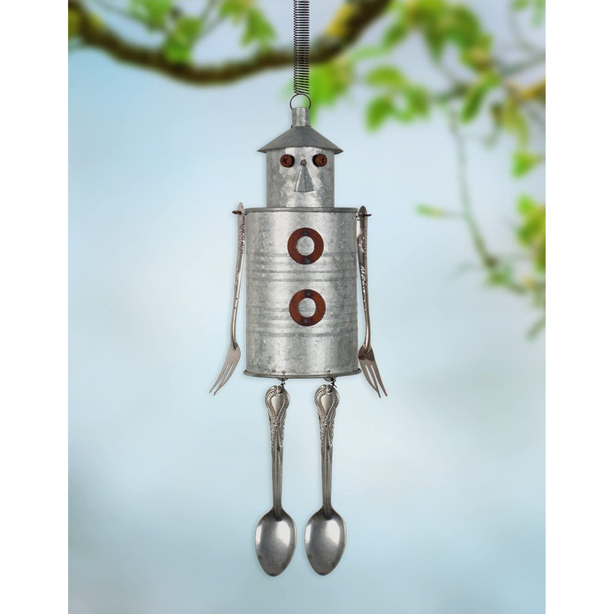 Sunset Vista Designs Small Tin Man Bouncy -- shown hanging outdoors