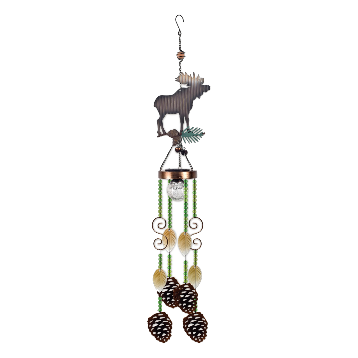 Sunset Vista Designs Solar Moose Wind Chime -- packshot on white