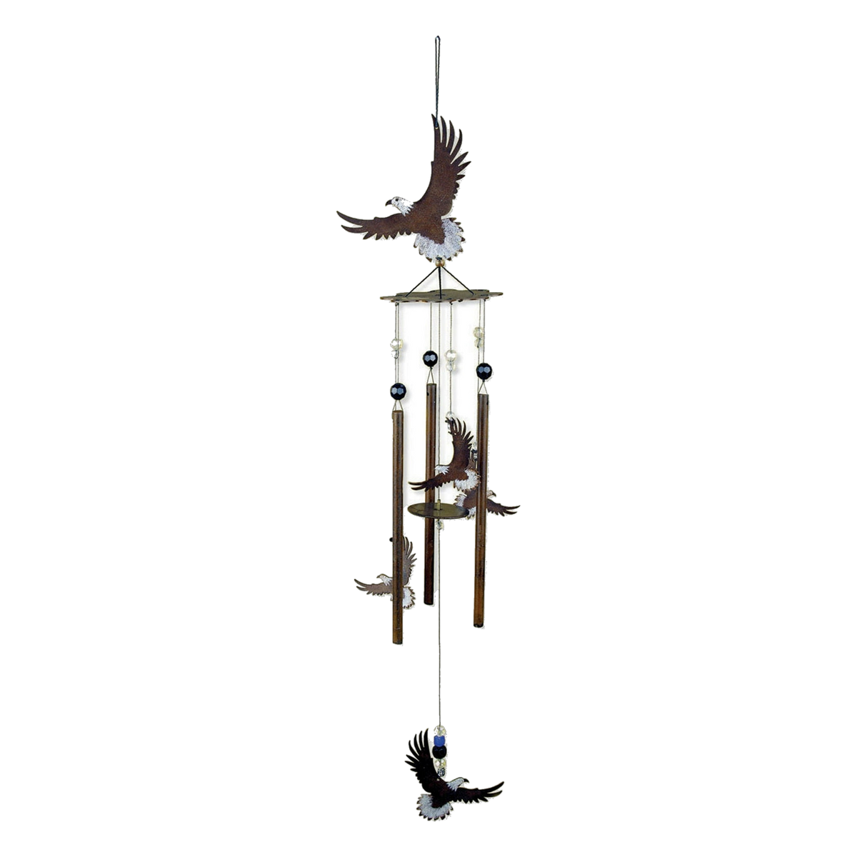 Sunset Vista Designs Wilderness Wonders Eagle Wind Chime -- 28" chime on white