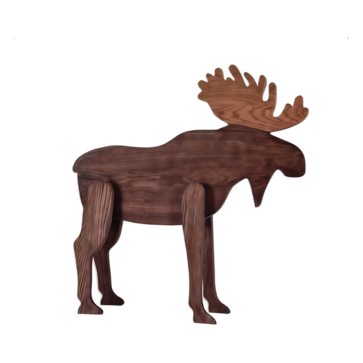 Sunset Vista Designs Wood Moose Sculpture -- packshot on white