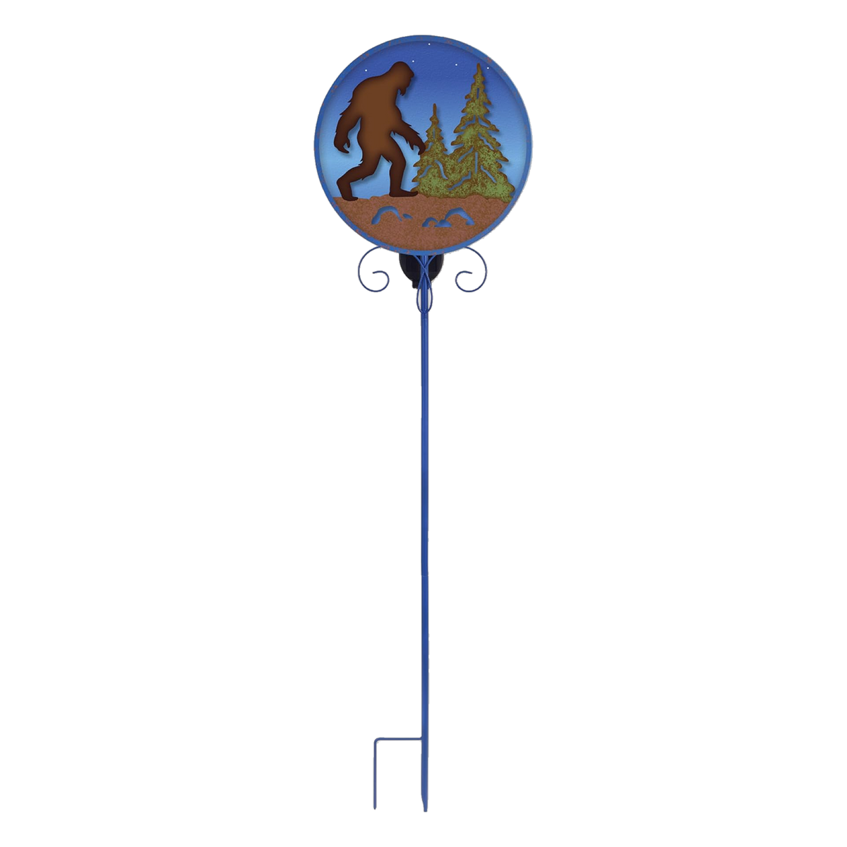 Sunset Vista Designs Yeti Bigfoot Solar Silhouette Garden Stake -- packshot on white
