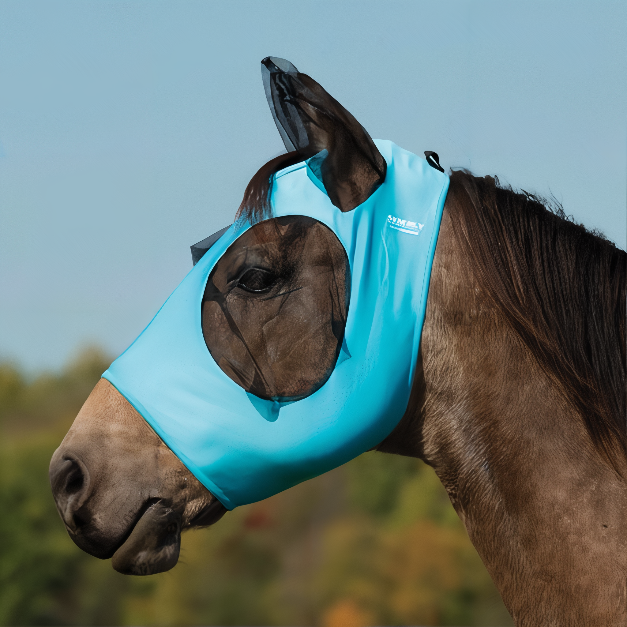Weaver Leather Coolaid Turquoise Fly Mask