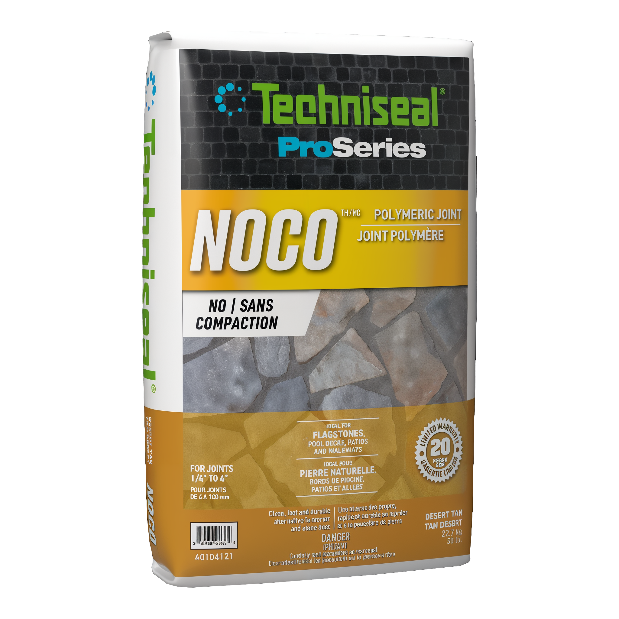 Techniseal NOCO Polymeric Joint Desert Tan — no-compaction polymeric jointing sand for flagstone, natural stone, and pavers, 50-lb bag #Desert Tan#50 LBS