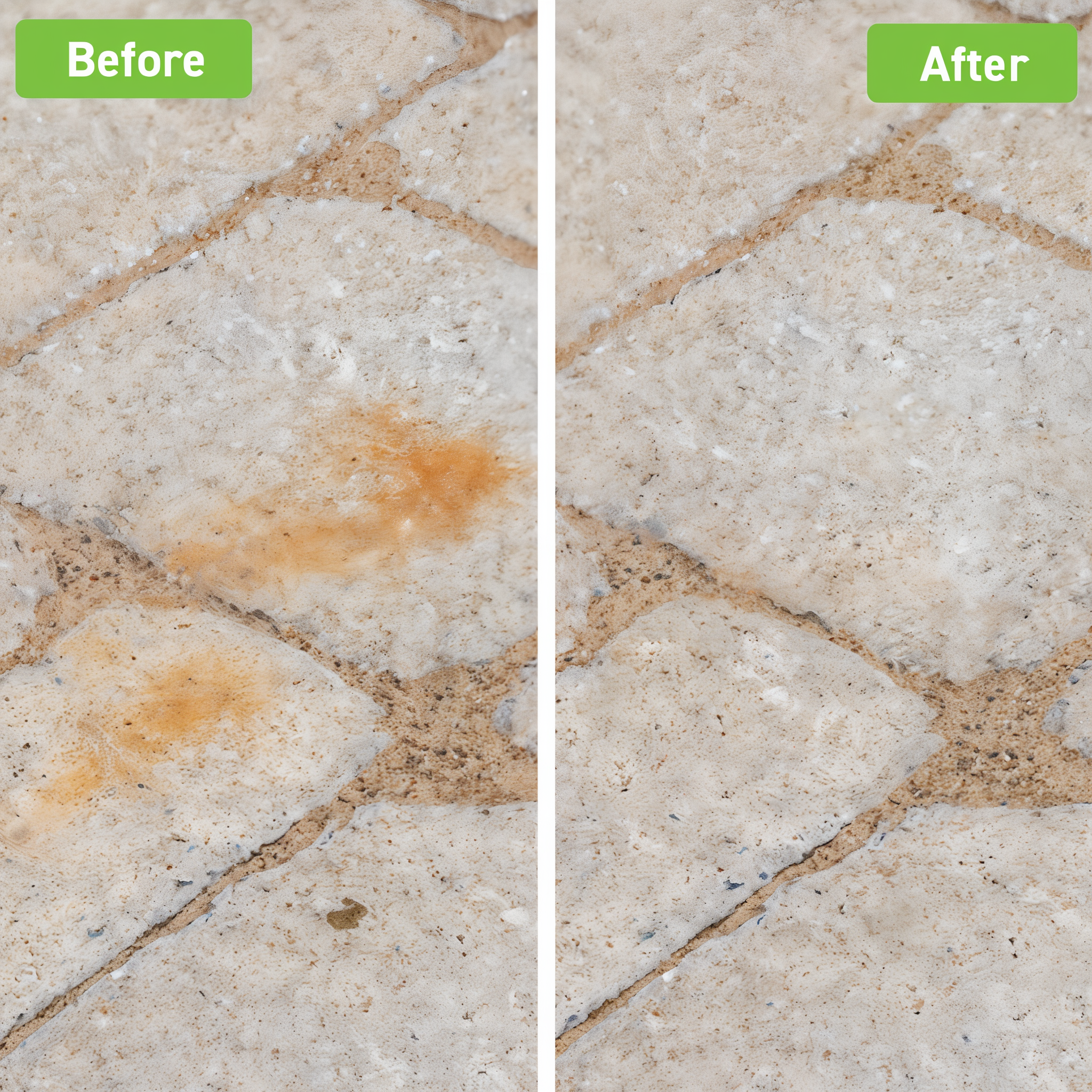 Techniseal Rust Stain Remover — front and back package detail showing professional rust and metal stain cleaner for hardscape surfaces