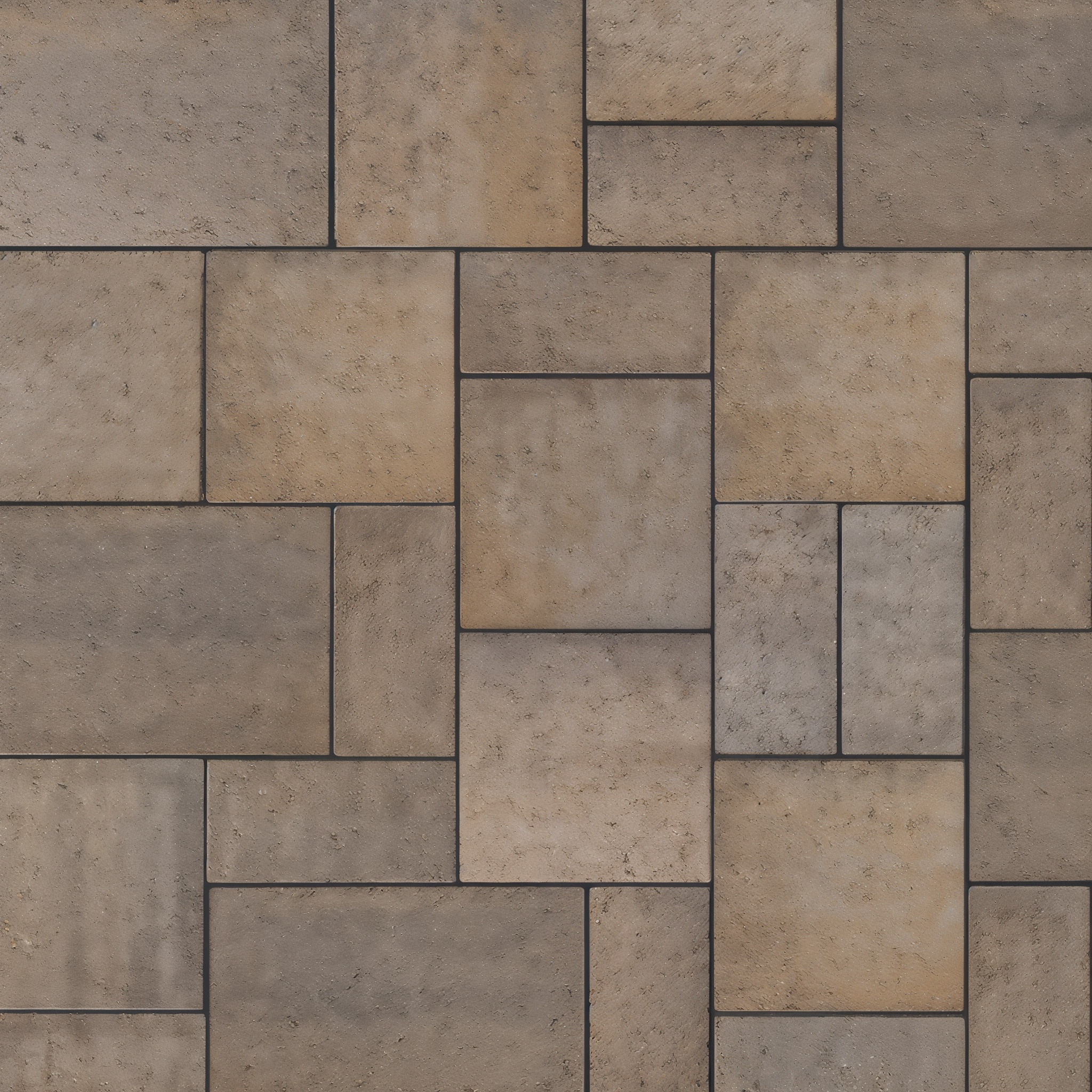 Eva Smooth paver in Champlain Grey, a warm grey-brown blend, modular size