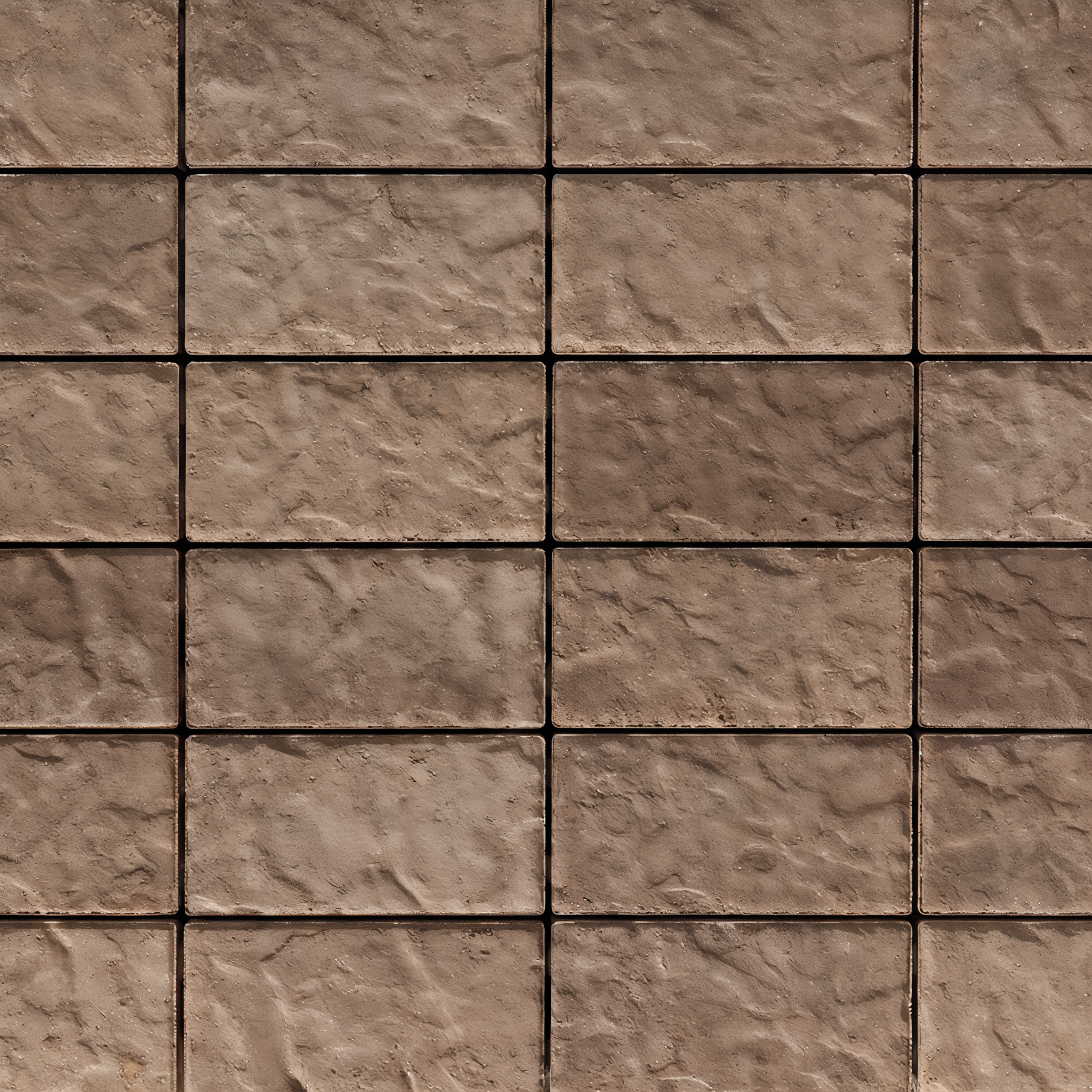 Blu HD2 pavers in Chestnut Brown with slate texture, linear walkway, 80 mm