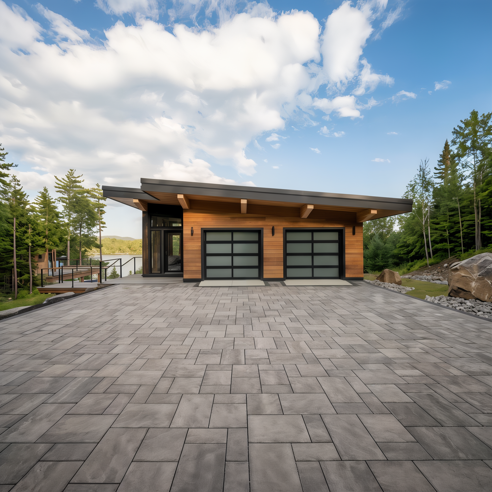 Blu 80 Slate paver in Shale Grey for outdoor walkway, 6 x 13 inch