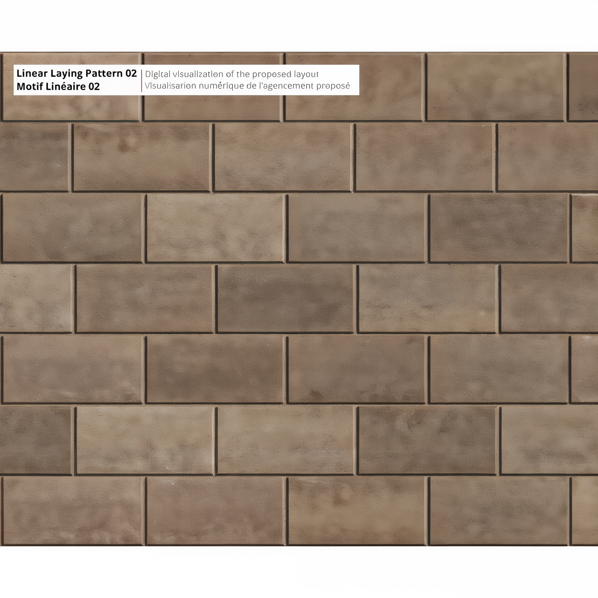 Blu 80 HD2 paver in Chestnut Brown in a second linear laying pattern.