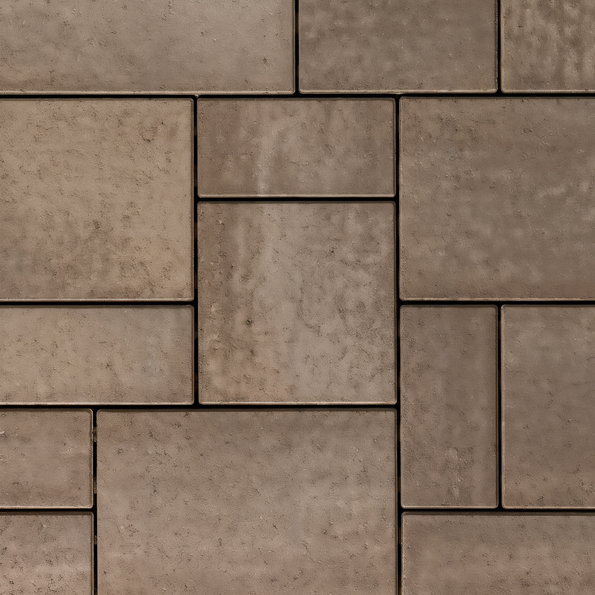 Close-up swatch of Blu 80 Smooth pavers in Chestnut Brown.