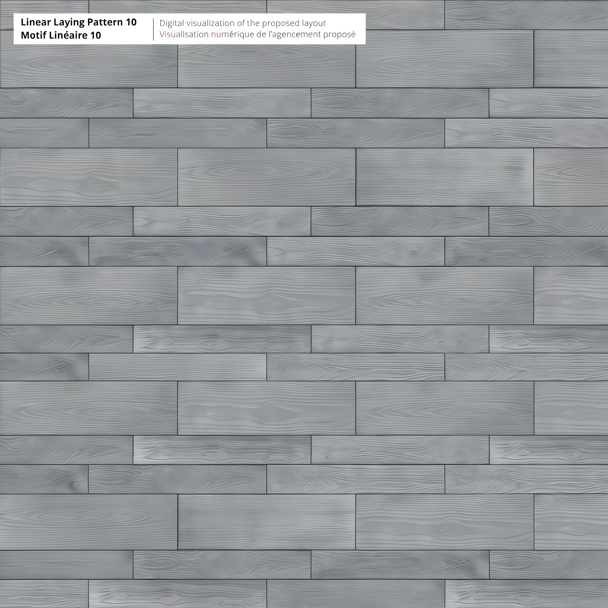 Techo-Bloc Borealis Slabs in Riviera, staggered wood-plank design, 5 x 30