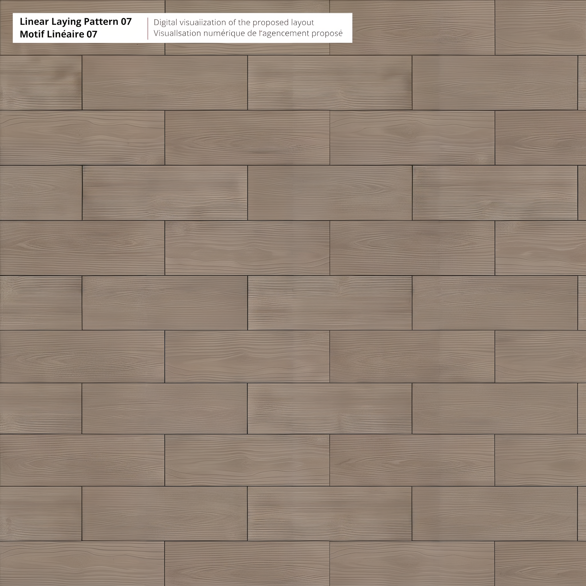 Borealis Slab in Hazelnut Brandy, linear pattern for a boardwalk-style patio, 10 x 30