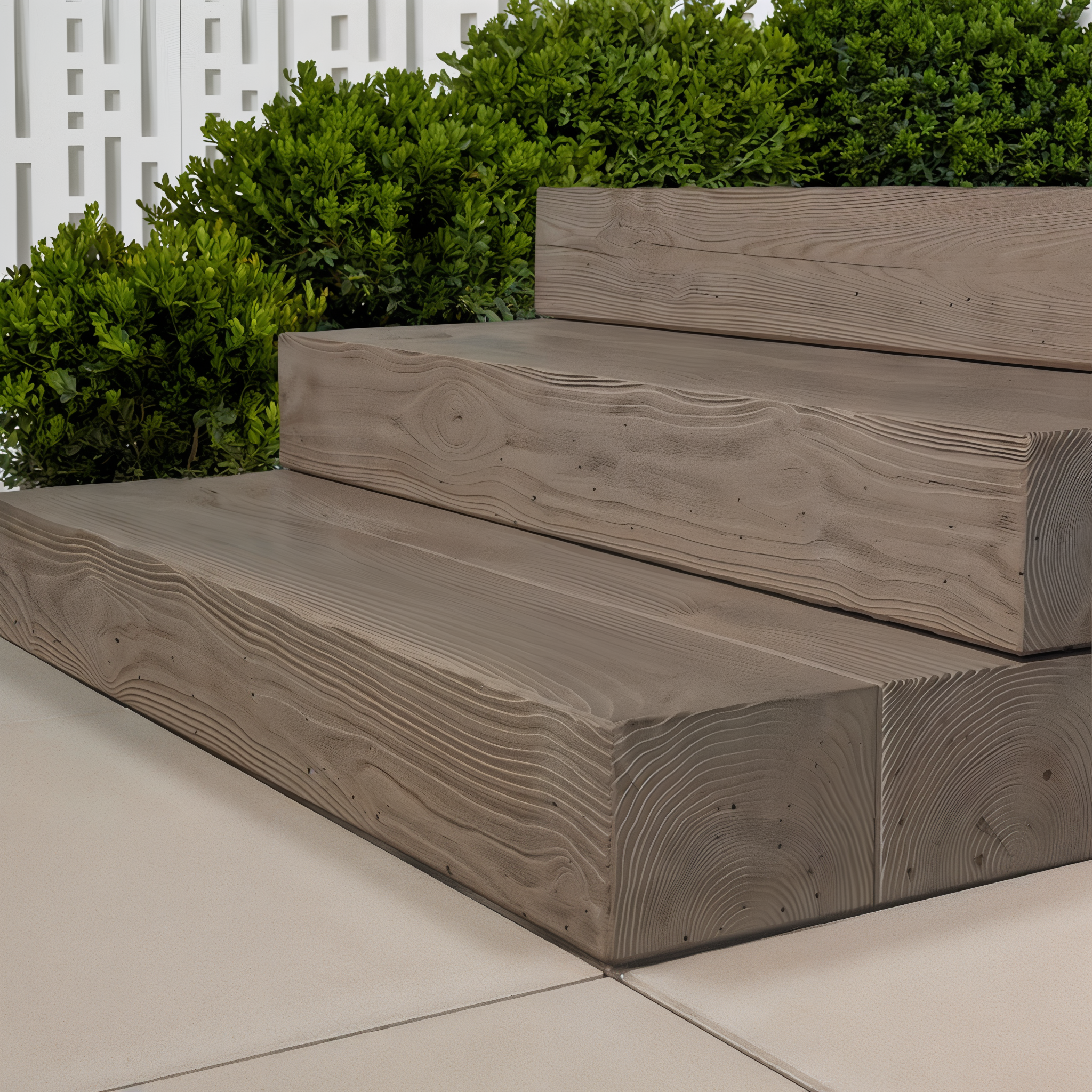 Borealis Steps Hazelnut Brandy paver in Smoked Pine wood single size