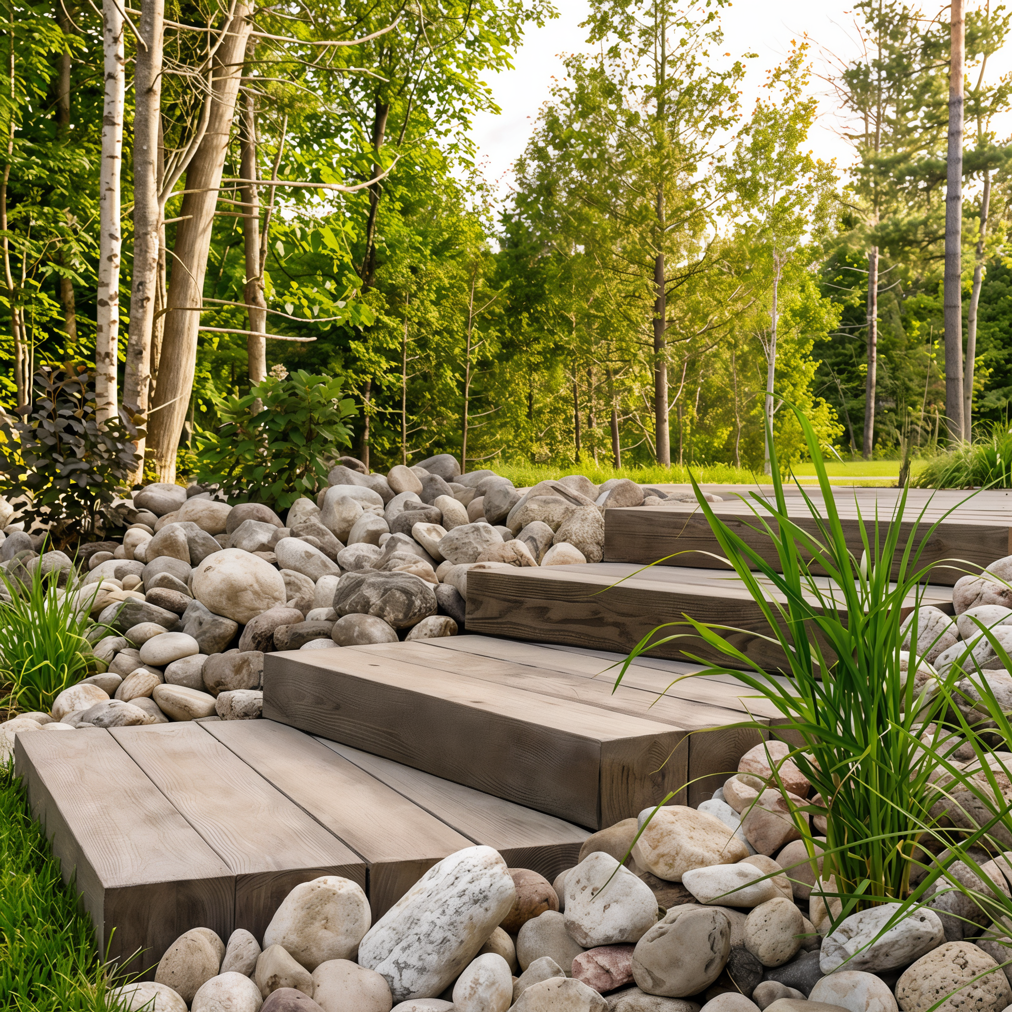 Borealis Steps paver in Smoked Pine wood single size