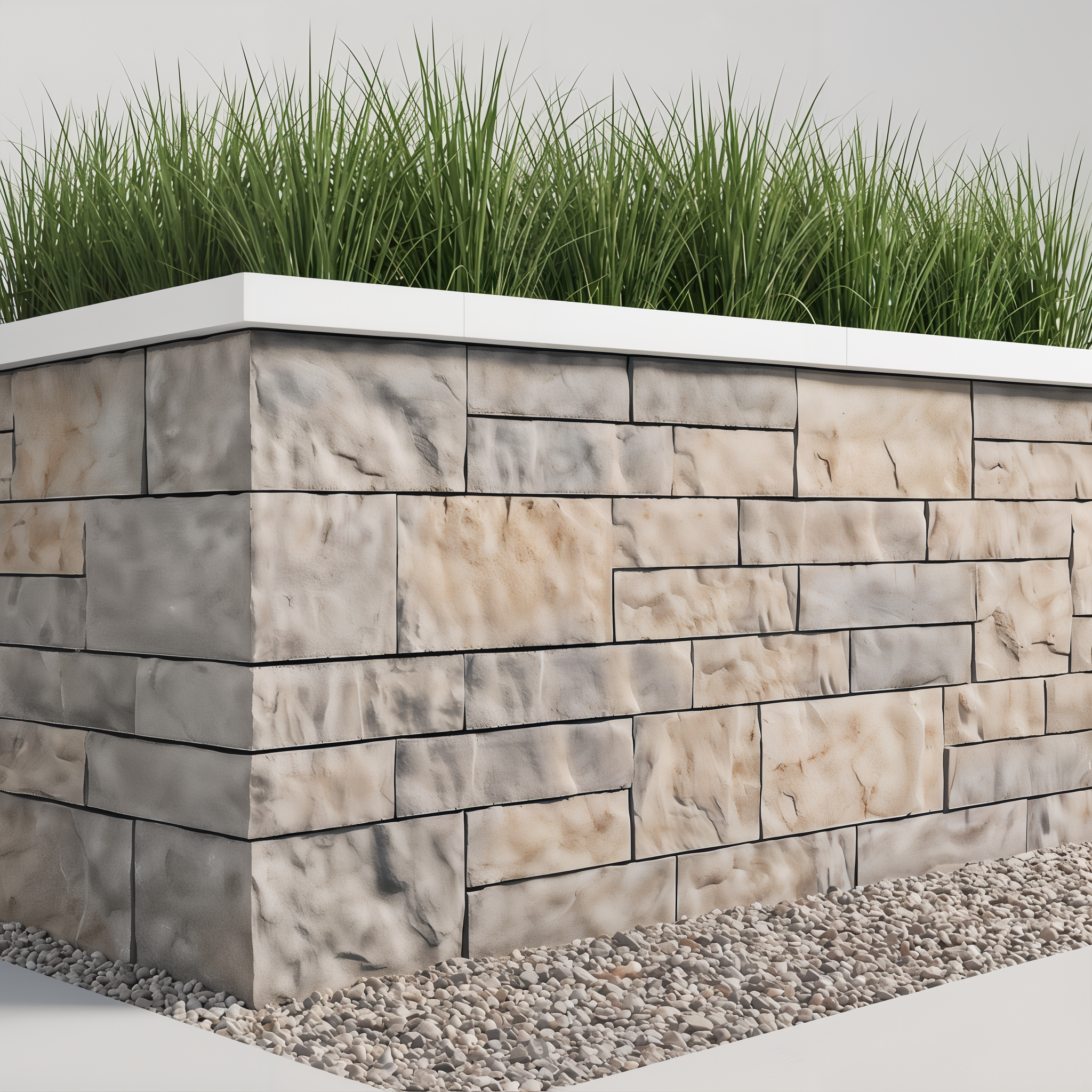 Brandon Wall Champlain Grey 180mm retaining wall block.